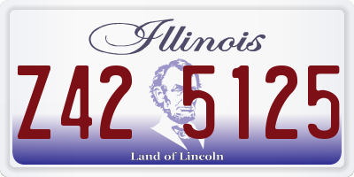 IL license plate Z425125