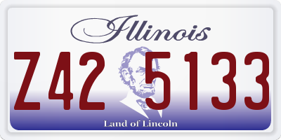 IL license plate Z425133