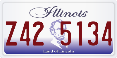 IL license plate Z425134