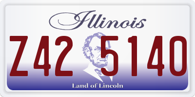 IL license plate Z425140