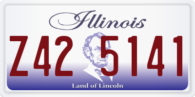 IL license plate Z425141