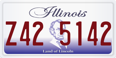 IL license plate Z425142