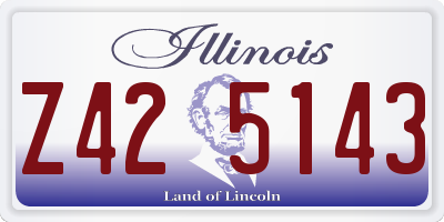 IL license plate Z425143