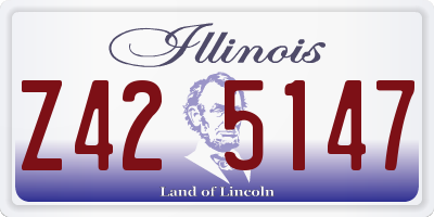 IL license plate Z425147