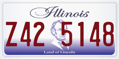 IL license plate Z425148