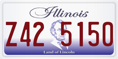 IL license plate Z425150