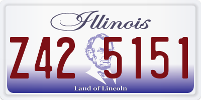 IL license plate Z425151