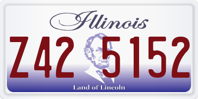 IL license plate Z425152