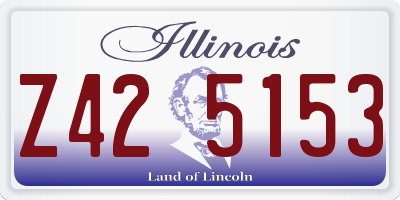 IL license plate Z425153