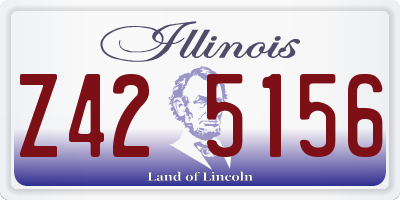 IL license plate Z425156