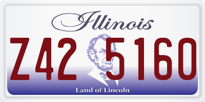 IL license plate Z425160