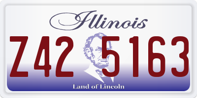 IL license plate Z425163