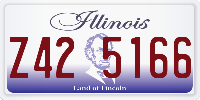 IL license plate Z425166