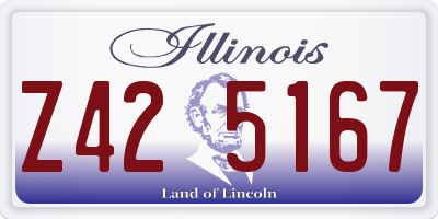 IL license plate Z425167