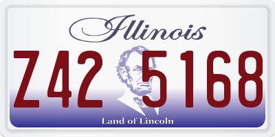 IL license plate Z425168