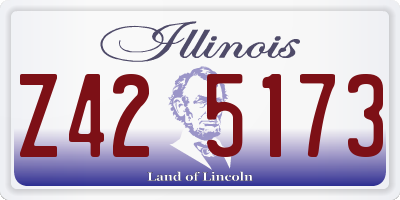IL license plate Z425173