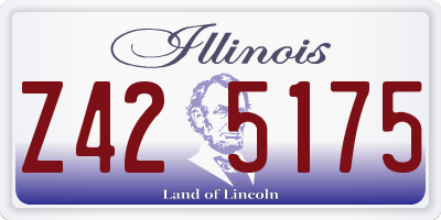 IL license plate Z425175