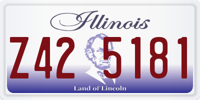 IL license plate Z425181