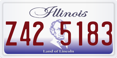 IL license plate Z425183