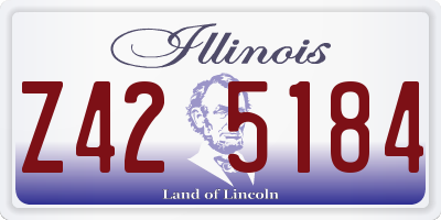 IL license plate Z425184