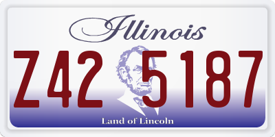 IL license plate Z425187