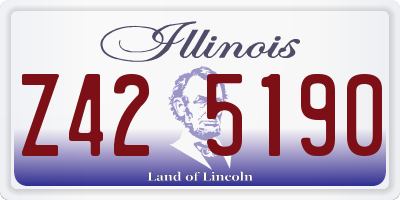 IL license plate Z425190
