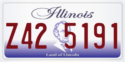 IL license plate Z425191