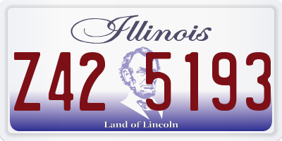 IL license plate Z425193