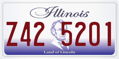 IL license plate Z425201