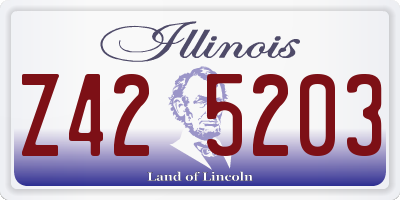 IL license plate Z425203