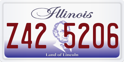 IL license plate Z425206