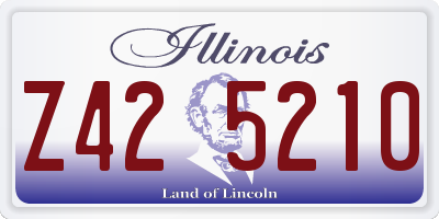 IL license plate Z425210