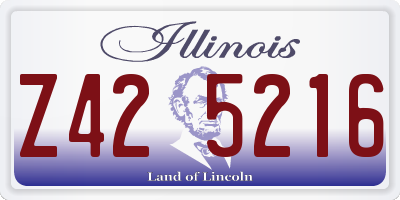 IL license plate Z425216