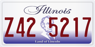 IL license plate Z425217