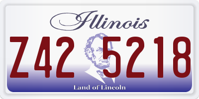 IL license plate Z425218