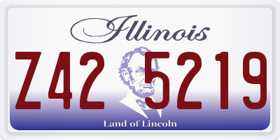 IL license plate Z425219