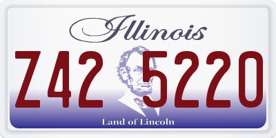 IL license plate Z425220