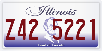 IL license plate Z425221