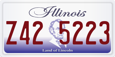 IL license plate Z425223
