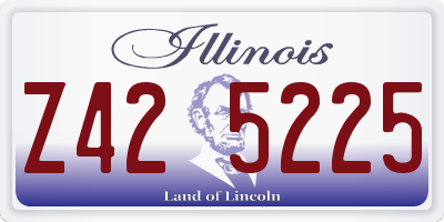IL license plate Z425225