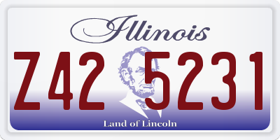 IL license plate Z425231