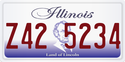 IL license plate Z425234