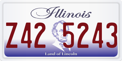 IL license plate Z425243