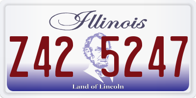 IL license plate Z425247
