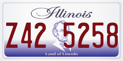 IL license plate Z425258