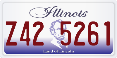IL license plate Z425261