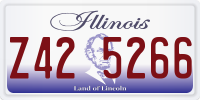 IL license plate Z425266