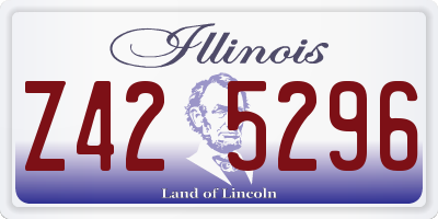 IL license plate Z425296