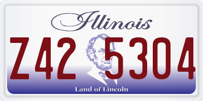 IL license plate Z425304
