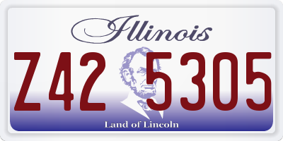 IL license plate Z425305